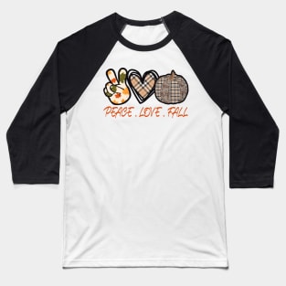 Peace Love Fall Baseball T-Shirt